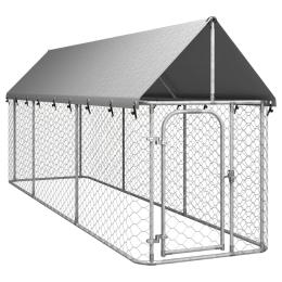 Outdoor Dog Kennel With Roof 400x100x150cm