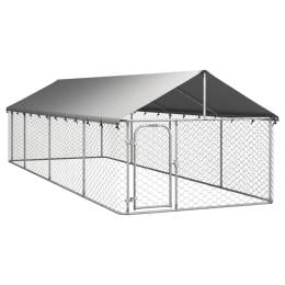 Outdoor Dog Kennel With Roof 600x200x150cm
