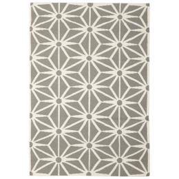 Dandelion Flat Weave Rectangular Floor Rug Grey