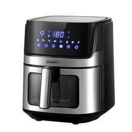 Air Fryer 6.5L LCD  Oven Airfryer Cooker Oil Free Kitchen - Silver