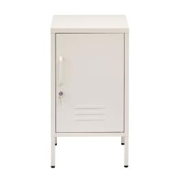 Mini Metal Locker Storage Shelf Organizer Cabinet Bedroom White