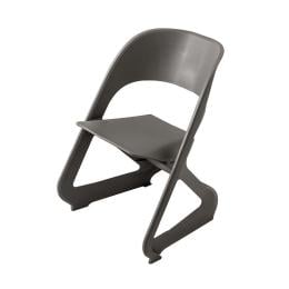 Set of 4 Dining Chairs Office Lounge Seat Stackable Plastic Grey