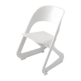 Set of 4 Dining Chairs Office Cafe Lounge Seat Stackable Plastic White
