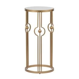 Marble Art Deco Side Table Bedside Desk 65 x 30 x 30 cm