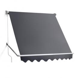 2.1m x 2.1m Retractable Fixed Pivot Arm Awning - Grey