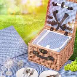 Deluxe 2 Person Picnic Basket Set With Accessories