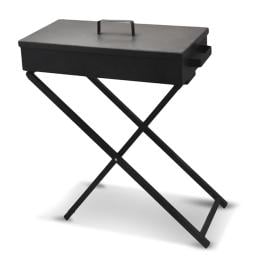Wallaroo Height-Adjustable Charcoal BBQ Grill - Steel
