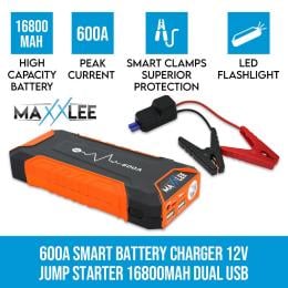 Maxxlee 600a Car 12v Vehicle  Emergency Jump Starter Battery Charger
