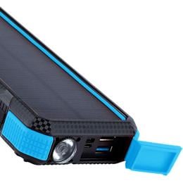 Maxxlee 20000mah Qi Wireless Charger Solar Power Bank 18w Blue