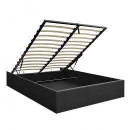 TOKI Double Size Storage Gas Lift Bed Frame Fabric Charcoal