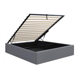 King Single Size Gas Lift Bed Frame Base With Storage Platform Fabric