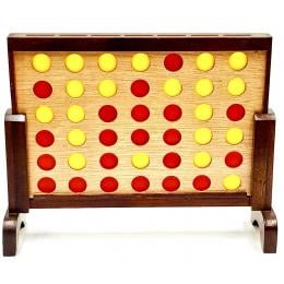 Mini Four In A Row Hardwood 52x16x40cm Outdoor/indoor Jenjo Boardgame