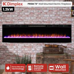 Dimplex PRISM Wall Mounted Electric Fireplace - 74-inches