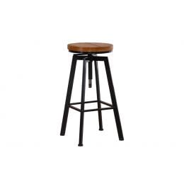 1 X Vintage Retro Industrial Swivel Bar Stool