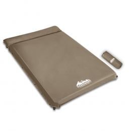 Double Size Self Inflating Mattress Mat 10CM Thick Coffee