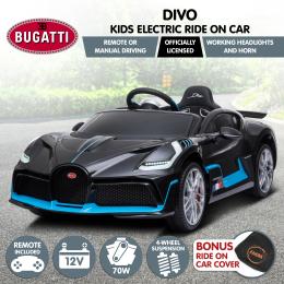 Authorised Bugatti Divo Kids Electric Ride On Car - Black