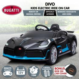 Authorised Bugatti Divo Electric Kids Car - Black