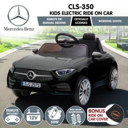 Mercedes Benz CLS 350 Kids Electric Ride On Car with Remote Control - Black