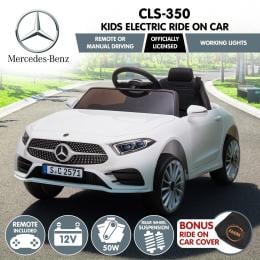 Mercedes Benz CLS 350 Kids Electric Ride On Car with Remote Control - White