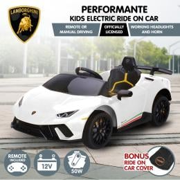 Kahuna Lamborghini Performante Electric Kids Car Remote Control by Kahuna - White