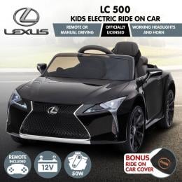 Authorised Lexus LC 500 Kids Electric Ride On Car - Black