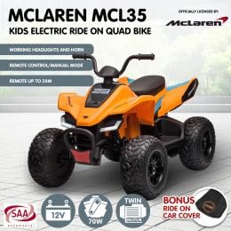 MCL35 McLaren Kids Toy Electric Quad Bike - Orange