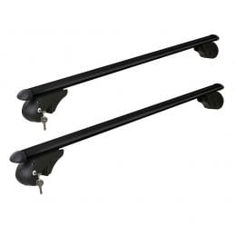 Car Roof Rack 1200mm Cross Bars Aluminium Black Adjustable Car 90kgs