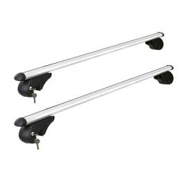 Car Roof Rack 1360mm Cross Bars Aluminium Silver Adjustable Car 90kgs