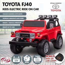 Licensed Toyota FJ-40 Electric Kids Car by Kahuna - Red
