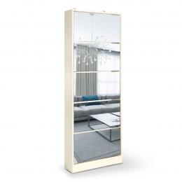 Sarantino Mirrored Shoe Storage Cabinet Organizer - 63 x 17 x 170cm