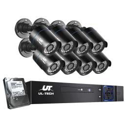 Ul-tech Cctv Camera Home Security System 1080p 8ch Dvr 4tb Hard Drive