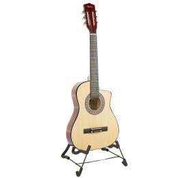 Karrera 38in Pro Cutaway Acoustic Guitar with guitar bag - Natural