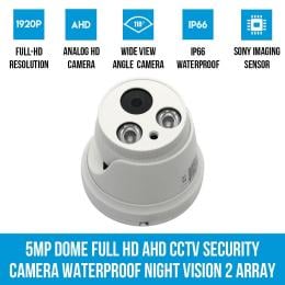 Elinz 5mp Dome Hd Ahd Cctv Security Camera Waterproof Night Vision