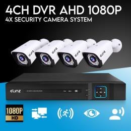 4CH DVR AHD 1080P HD CCTV 4x Bullet Security Camera No HDD