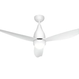 Ceiling Fan DC Motor LED Light Remote Control 52in White