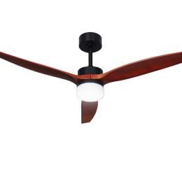 52 Ceiling Fan Led Light Remote Control Wooden Blades Dark Wood Fans