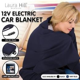 Laura Hill Heated Electric Car Blanket 150x110cm 12V - Blue
