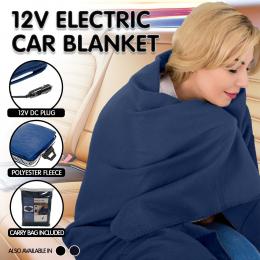 Heated Electric Car Blanket 150x110cm 12V - Navy Blue