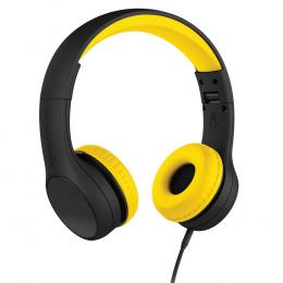 yellow and black headphones