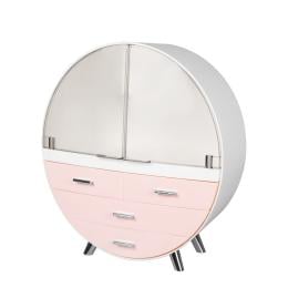 Makeup Case Holder Cosmetic Organiser Drawer Storage Box Pink