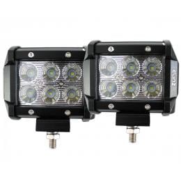 2x 18w 4 Inch Cree Led Work Light Bar Driving Flood Lamp