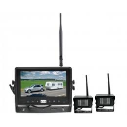 Digital Wireless 7In Splitscreen Monitor Dvr Reversing 2x Camera