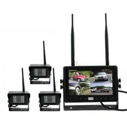 Digital Wireless 7In Quad Monitor Splitscreen Ccd Reversing 3x Camera