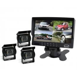 Elinz 7In Quad Monitor Splitscreen Colour Ccd Reversing with 3 Camera