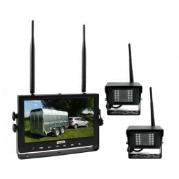 Elinz Digital Wireless 9In Quad Splitscreen Monitor Dvr Reversing with 2 Camera