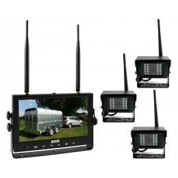 Digital Wireless 9in Quad Splitscreen Monitor Dvr Reversing Camera