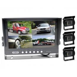 Elinz 9in Splitscreen Monitor 4pin Colour Ccd Ir Rearview Cameras
