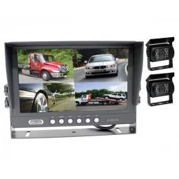 Elinz 9in Splitscreen Monitor 4pin  Reversing 2x Cameras Package