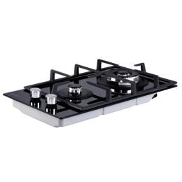 Gas Cooktop 30cm Gas Stove Cooker 2 Burner Cook Top Konbs NG LPG Black