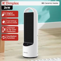 Dimplex 2kW Personal DC Digital Ceramic Heater in Black and White